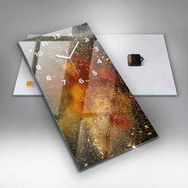 Vertikální nástěnné hodiny Abstrakce koření