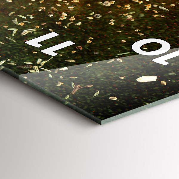 Vertikální nástěnné hodiny Abstrakce koření