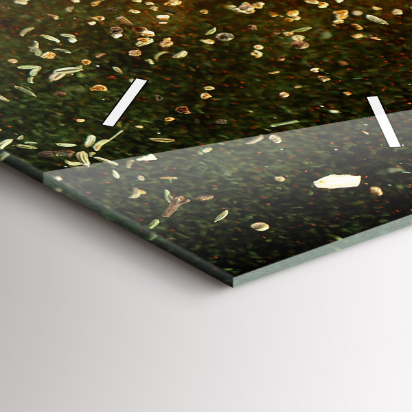 Vertikální nástěnné hodiny Abstrakce koření