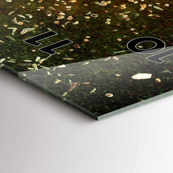 Vertikální nástěnné hodiny Abstrakce koření