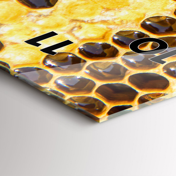 Vertikální nástěnné hodiny Medová plástev