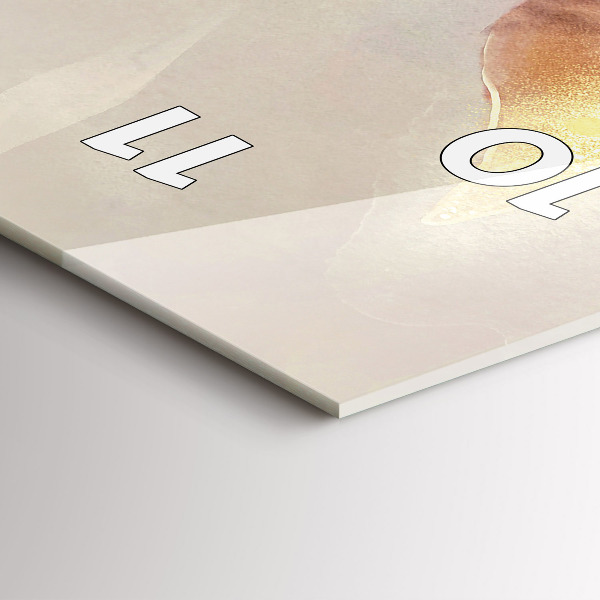 Vertikální skleněné hodiny Abstraktní boho listy