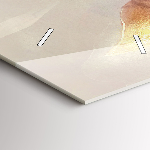 Vertikální skleněné hodiny Abstraktní boho listy