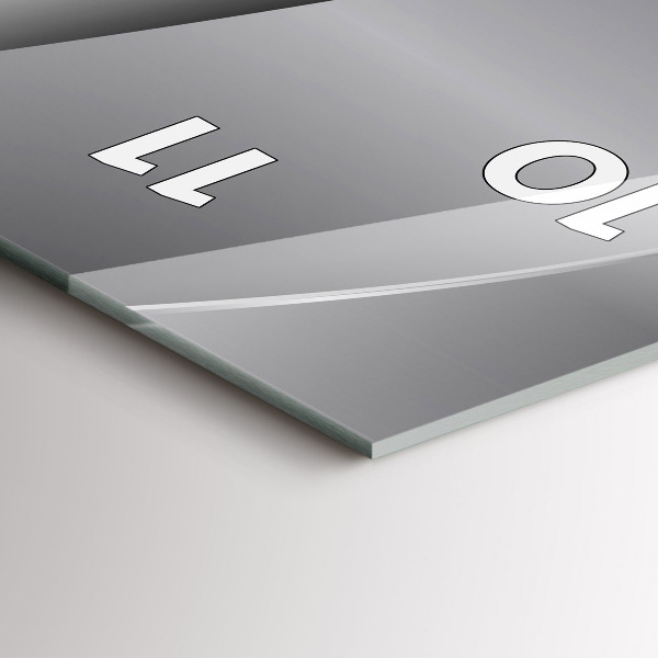 Vertikální nástěnné hodiny Stříbrná abstrakce