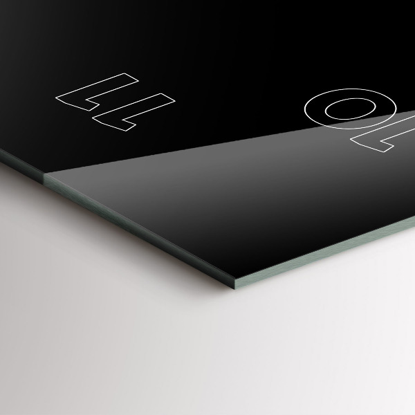 Vertikální nástěnné hodiny Černá káva