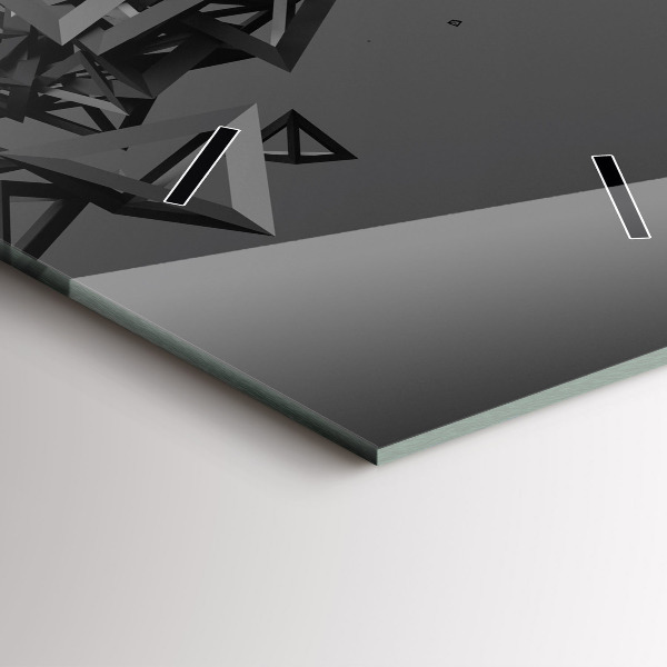 Vertikální nástěnné hodiny Tmavá abstrakce