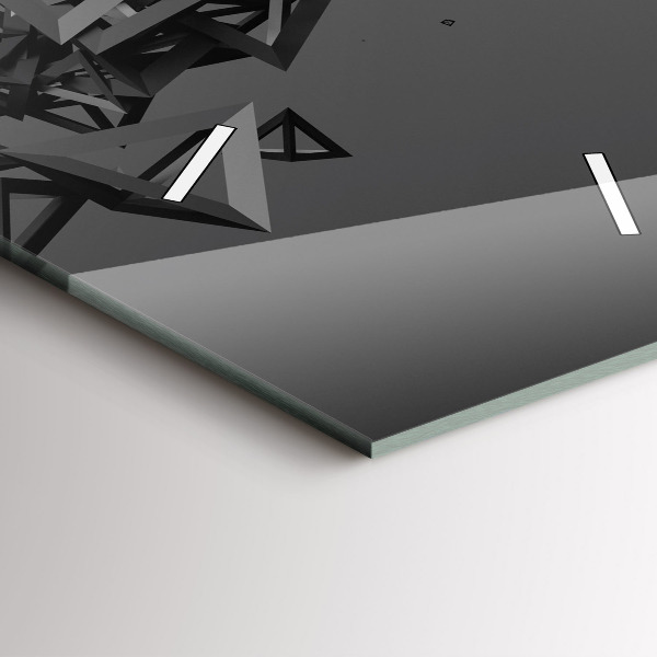 Vertikální nástěnné hodiny Tmavá abstrakce