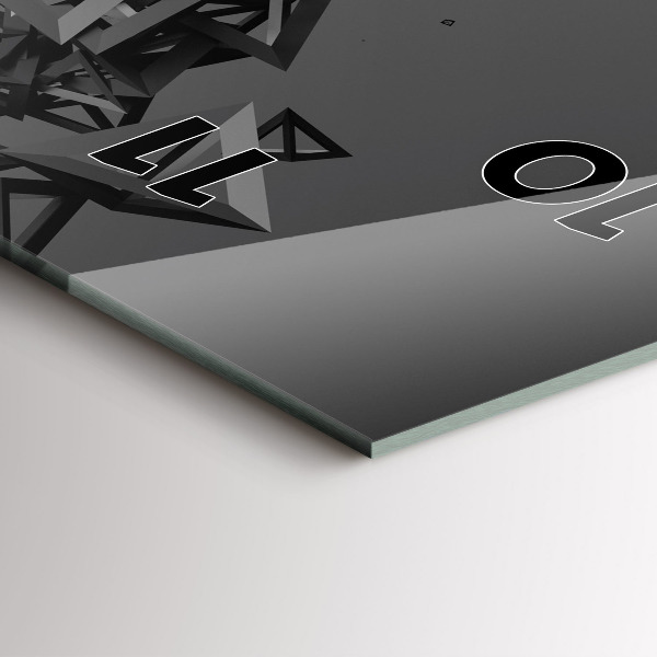 Vertikální nástěnné hodiny Tmavá abstrakce