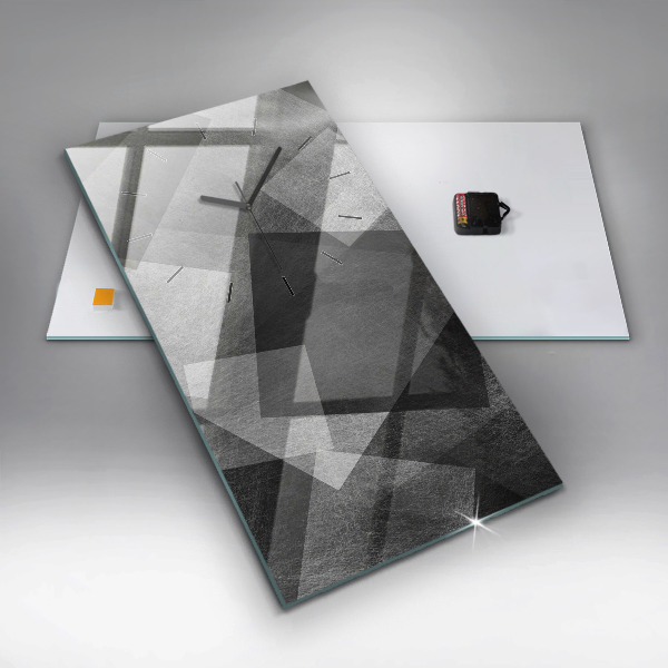 Vertikální nástěnné hodiny Geometrická abstrakce