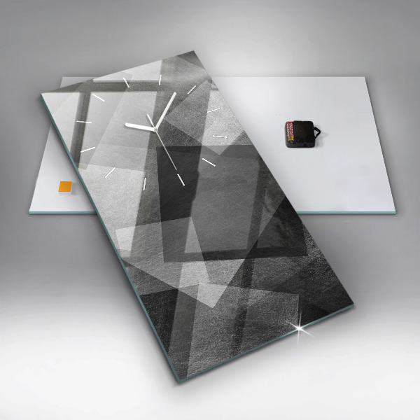 Vertikální nástěnné hodiny Geometrická abstrakce