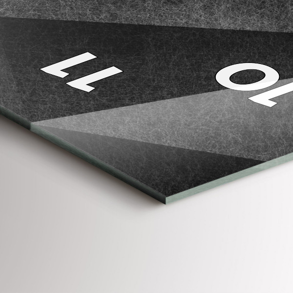 Vertikální nástěnné hodiny Geometrická abstrakce