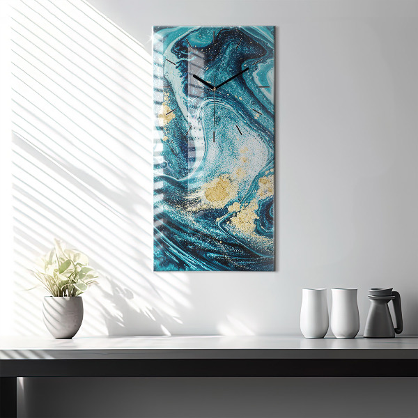 Vertikální nástěnné hodiny Abstraktní mramor