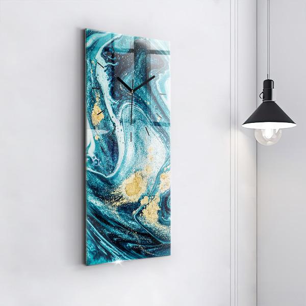 Vertikální nástěnné hodiny Abstraktní mramor