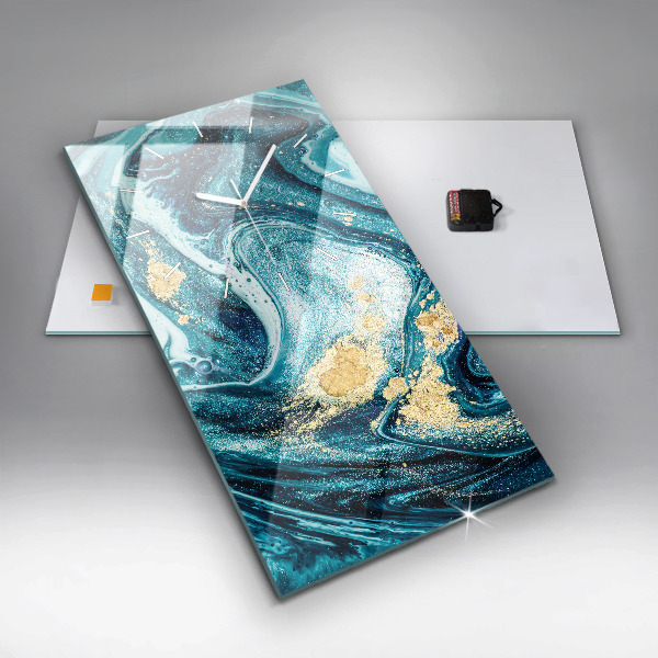 Vertikální nástěnné hodiny Abstraktní mramor