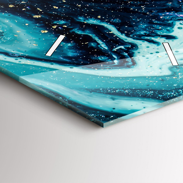 Vertikální nástěnné hodiny Abstraktní mramor