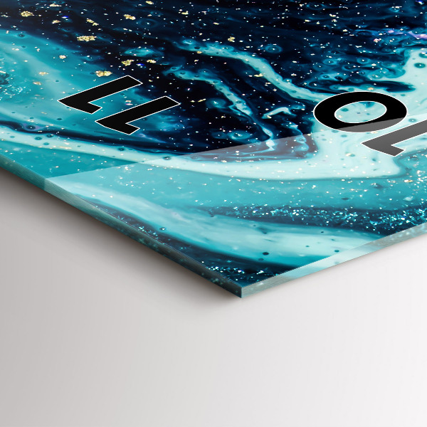 Vertikální nástěnné hodiny Abstraktní mramor