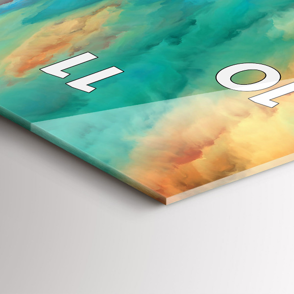 Vertikální nástěnné hodiny Abstraktní krajina