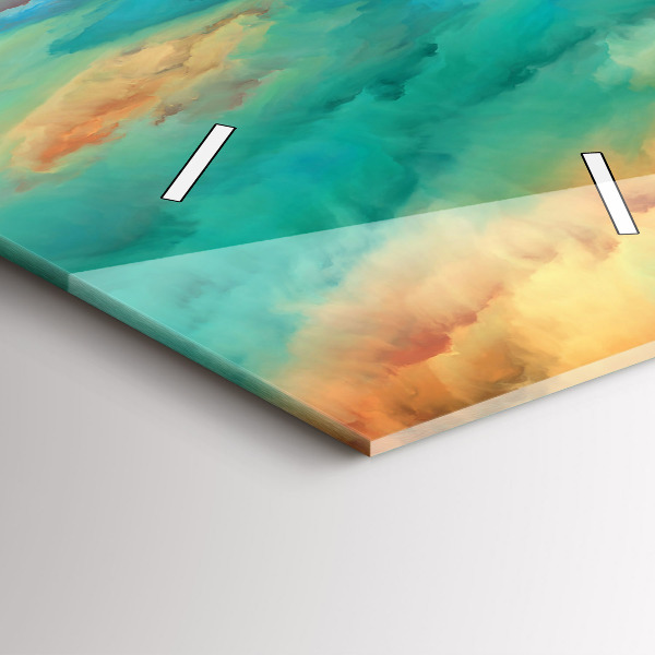 Vertikální nástěnné hodiny Abstraktní krajina