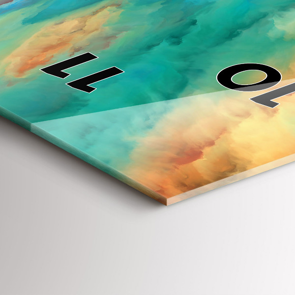 Vertikální nástěnné hodiny Abstraktní krajina