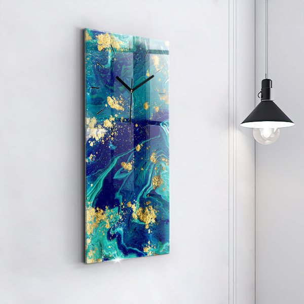 Vertikální skleněné hodiny Moderní abstrakce