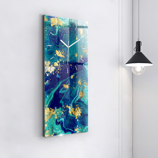 Vertikální skleněné hodiny Moderní abstrakce