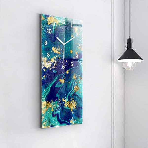 Vertikální skleněné hodiny Moderní abstrakce