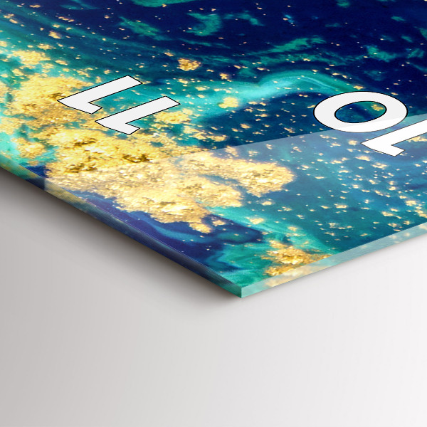 Vertikální skleněné hodiny Moderní abstrakce