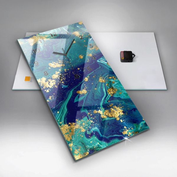 Vertikální skleněné hodiny Moderní abstrakce