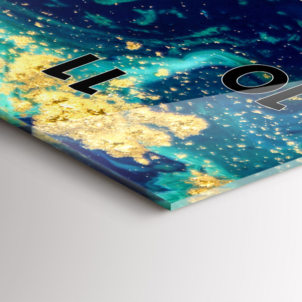 Vertikální skleněné hodiny Moderní abstrakce