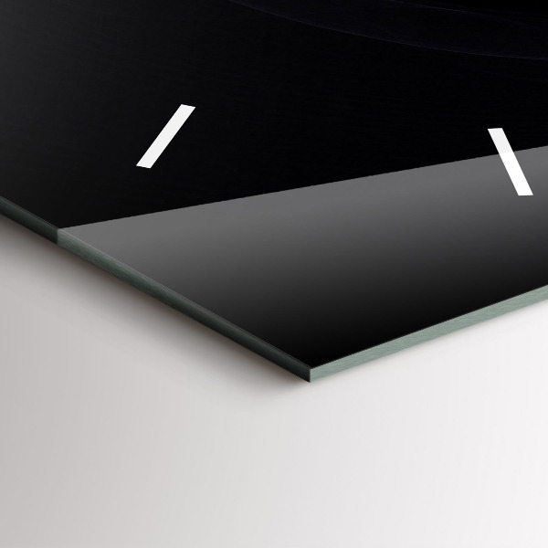 Vertikální nástěnné hodiny Fialová abstrakce