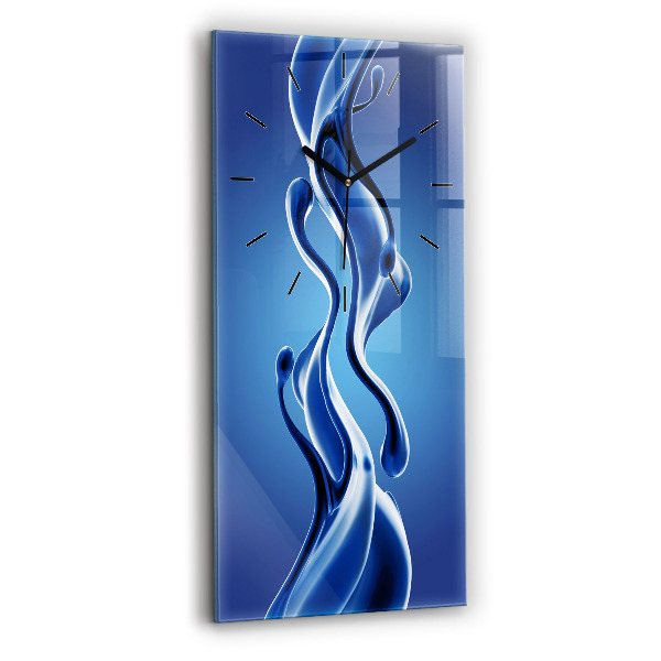 Vertikální nástěnné hodiny Tekutá abstrakce