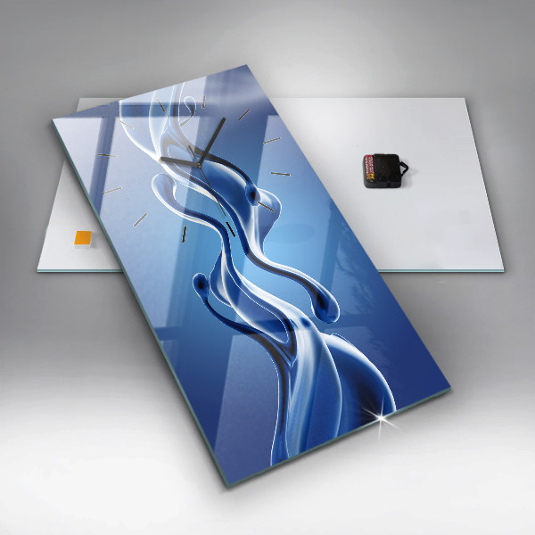 Vertikální nástěnné hodiny Tekutá abstrakce