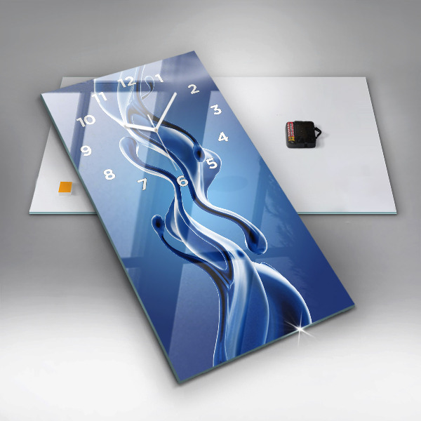 Vertikální nástěnné hodiny Tekutá abstrakce