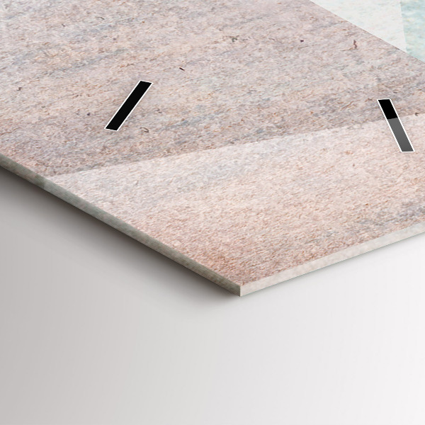 Vertikální skleněné hodiny Trojúhelníky Abstraktní textura