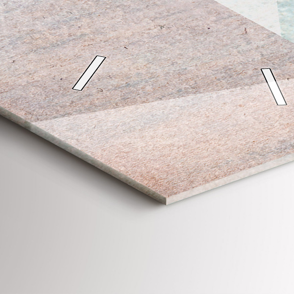 Vertikální skleněné hodiny Trojúhelníky Abstraktní textura