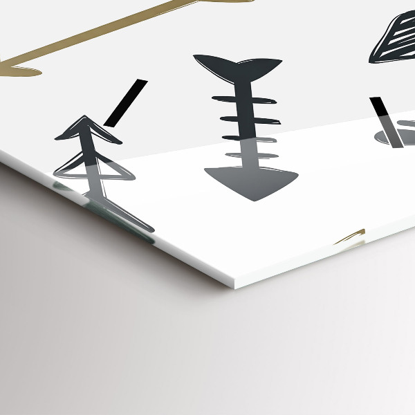 Vertikální skleněné hodiny Geometrický hipsterský vzor