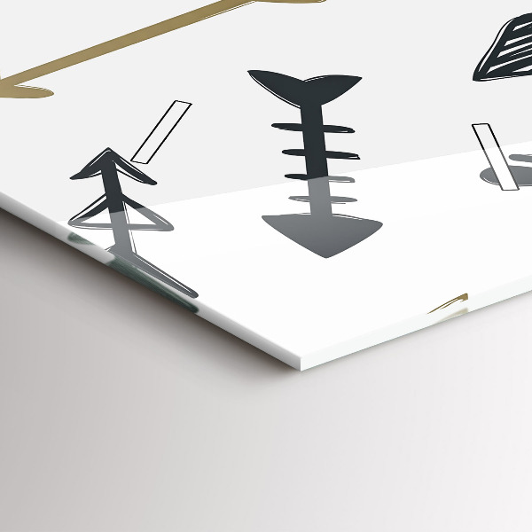 Vertikální skleněné hodiny Geometrický hipsterský vzor