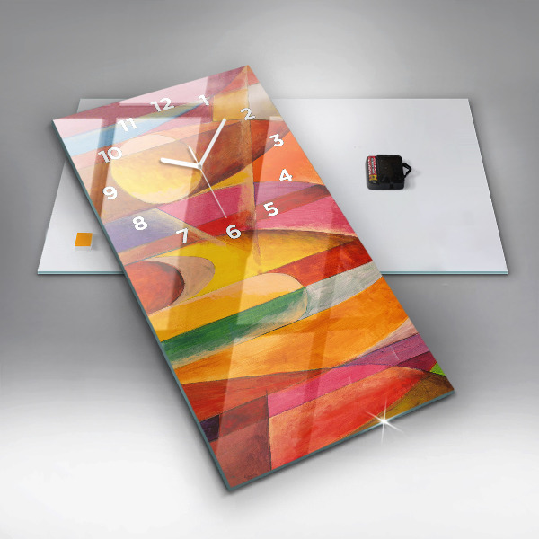 Vertikální skleněné hodiny Umělecká dekorace Abstraktní