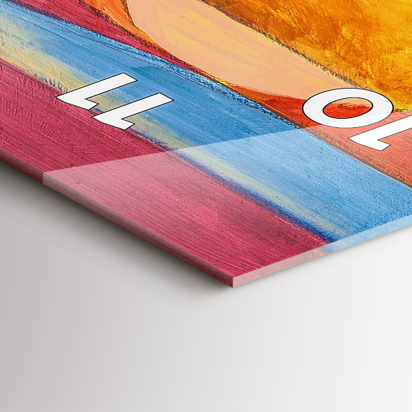 Vertikální skleněné hodiny Umělecká dekorace Abstraktní