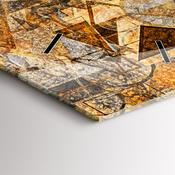 Vertikální skleněné hodiny Geometrické tvary