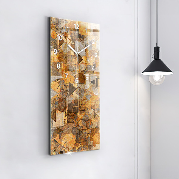 Vertikální skleněné hodiny Geometrické tvary