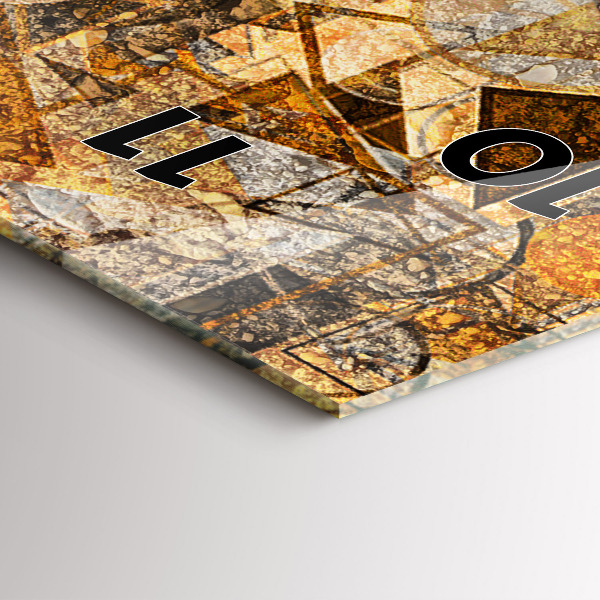 Vertikální skleněné hodiny Geometrické tvary