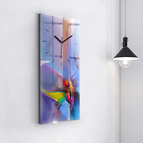 Vertikální skleněné hodiny Mořská krajina