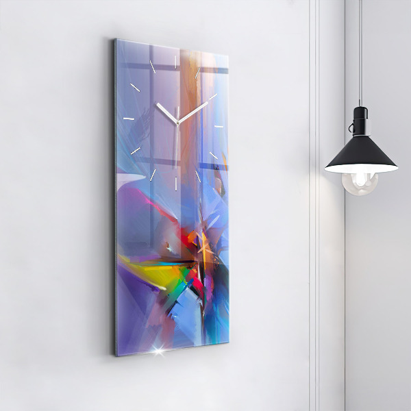 Vertikální skleněné hodiny Mořská krajina