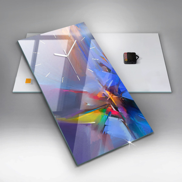 Vertikální skleněné hodiny Mořská krajina