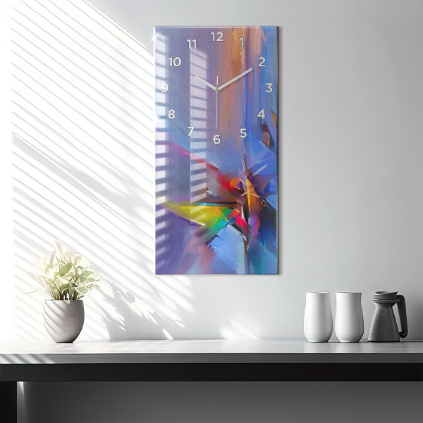 Vertikální skleněné hodiny Mořská krajina