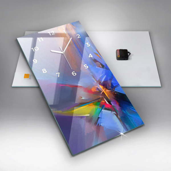 Vertikální skleněné hodiny Mořská krajina