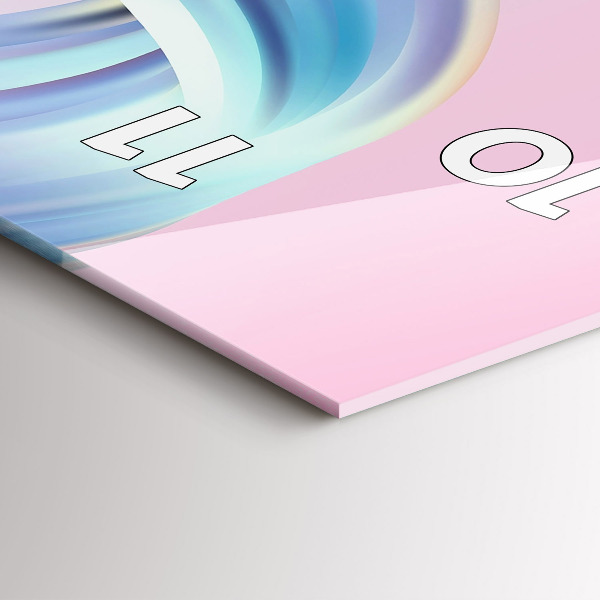 Vertikální nástěnné hodiny Pastelová abstrakce vln