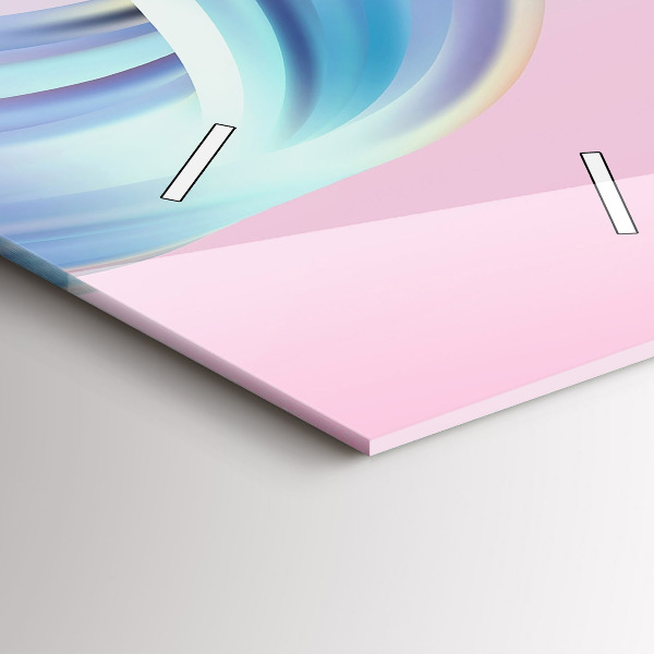 Vertikální nástěnné hodiny Pastelová abstrakce vln