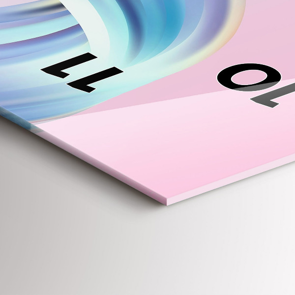 Vertikální nástěnné hodiny Pastelová abstrakce vln